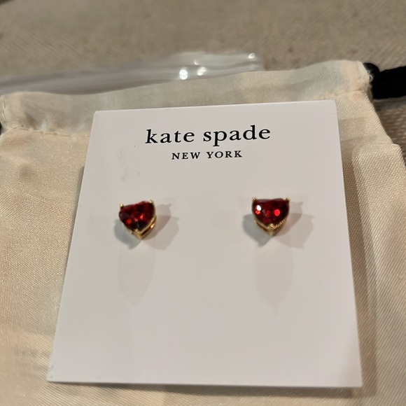 Kate Spade Red My Love Heart Stud Earrings/NWT - Picture 7 of 9